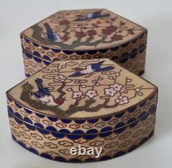Lot of 13 Vintage Trinket Boxes Limoges Style, Cloisonne, Glass, Mother of Pea