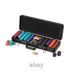 Luxury Ceramic Poker Chips Set Texas Hold'em 500PCS with Aluminum Case Casino