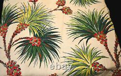 MID Century Tropical Exotica Barkcloth Drapery Curtains, Set Of 4/two Pairs