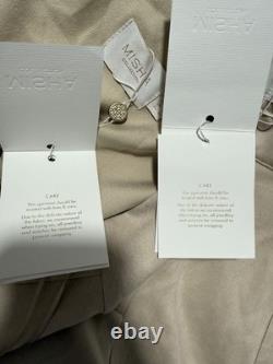 MISHA Collection Dana Suede Top & Panette Pants Set in Buff, Size US 8, NWT