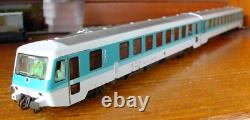 Marklin 3576 HO gauge DB BR 628 two car DMU set in grey with green stripe livery