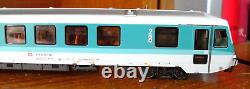 Marklin 3576 HO gauge DB BR 628 two car DMU set in grey with green stripe livery