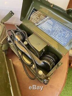 Millitary Telephone Set J YA7815 Set Of Two And Cable Working