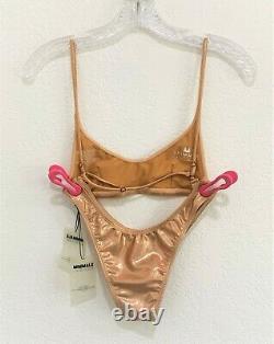 Minimale Animale Shimmer Collection Gold Metallic Two-piece Bikini Swimsuit Set