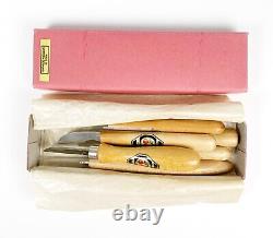 Mint Set Of 6 Two Cherries Kirschen Wood Carving Chisel Tools In Box Germany