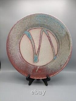 Modern Contemporary Studio Art Pottery Wall Art Plates Signed Serving Plates