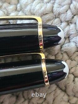 Montblanc MOZART BP & Fountain Pen 14K Gold M Nib Two Pens Set Good Condition