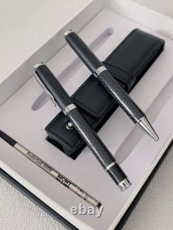Montblanc New Luxury Ballpoint Pen Two-Pack with Pen Cap Refills Set Black