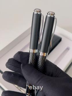 Montblanc New Luxury Ballpoint Pen Two-Pack with Pen Cap Refills Set Black