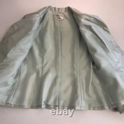 NEW Collections Le Suit Sage Green Dupioni Designer Suit Sz 8 NWT Skirt Jacket