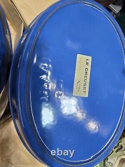 NEW! SET Of 2 LE Creuset VINTAGE, BLUE, Au Gratin Oval Baker Enamel Cast Iron