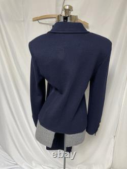NEW St. John Collection By Marie Gray Two Piece Set Pant Suit Navy Blue Pockets