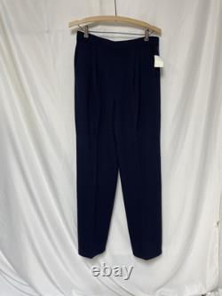 NEW St. John Collection By Marie Gray Two Piece Set Pant Suit Navy Blue Pockets