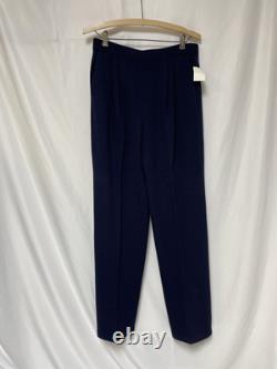 NEW St. John Collection By Marie Gray Two Piece Set Pant Suit Navy Blue Pockets
