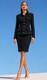 New St. John Collection Marie Gray 6 Two Piece Set Skirt Suit Gold Tone Sparkle