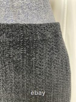 NEW St. John Collection Marie Gray 6 Two Piece Set Skirt Suit Gold Tone Sparkle