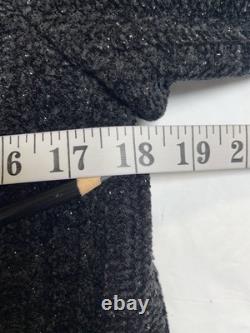 NEW St. John Collection Marie Gray 6 Two Piece Set Skirt Suit Gold Tone Sparkle