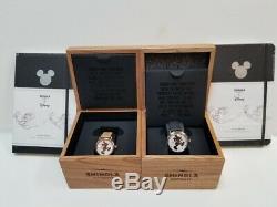 NIB Shinola Mickey Mouse Watches Set His and Hers Two Watches Discontinued