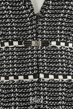 NWT St John Collection 2Pc Skirt Suit sz 12/6 Black & White Jacket & Skirt Set