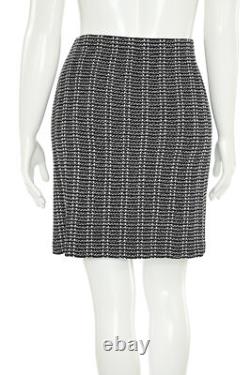 NWT St John Collection 2Pc Skirt Suit sz 12/6 Black & White Jacket & Skirt Set