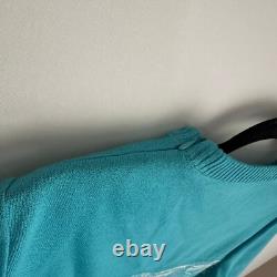 NWT St. John Collection Knit Set Top & Pants Turquoise White Nautical Wool S/6