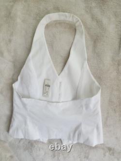 NYC 5th Avenue collection set halter vest sz 0 & pants sz 6 white NWT