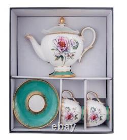 Neapolitan Miracle Tea Set (for two) With Italian Accent Antique Style Gilded1