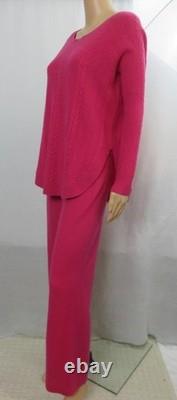 Neiman Marcus The Cashmere Collection Pink Sweater/Pants SZ S