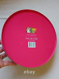 New Arte de Cafe Amaya Salazar Limited Edition 7.75 Plates Set Of 2 In Tin