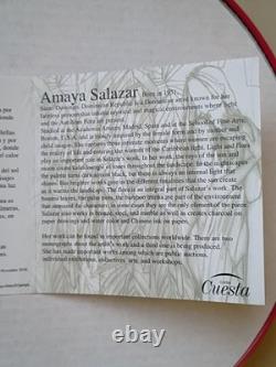 New Arte de Cafe Amaya Salazar Limited Edition 7.75 Plates Set Of 2 In Tin
