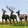 New Forest Standing Stag & Doe Statues Garden Outdoor Deer Sculptures