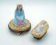 New French Limoges Trinket Box Set Of Two Christmas Nativity- Baby Jesus & Mary