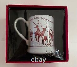 New In Box Set of 2 Juliska Country Estate Reindeer Games Mugs Christmas