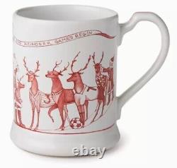 New In Box Set of 2 Juliska Country Estate Reindeer Games Mugs Christmas