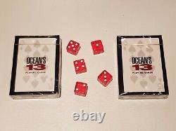 Oceans 13 leather box poker set rare and unused 2007