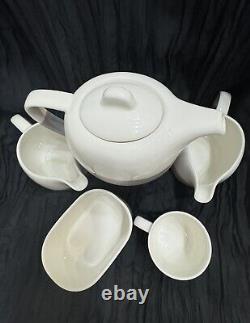 Oneida Hamptons Teapot Set Luzerne Gray White Beige Hard To Find