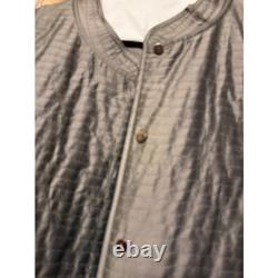 Oscar de la Renta Collection Silk Quilted Duster Coat and Shell Top Set Grey S