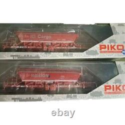 PIKO 58305 Set Two Hopper Cars Taoos-894 Red Livery Potassium Transport