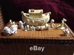 $ PRECIOUS MOMENTS NOAHS ARK TWO 2 BY 2 LOT 11 PIECE SET 2 x 2 COLLECTIBLE BOXES