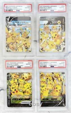 PSA 10 Pikachu V-UNION 25th Anniversary RRR Sequential Set Pokemon Japanese SEQ