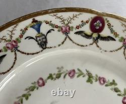 Pair 18th C Paris Porcelain Plates Locré and Russinger Cupid Kettledrum V&A