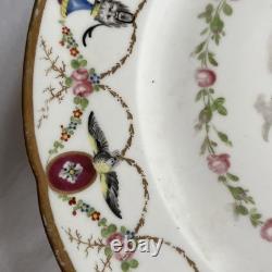 Pair 18th C Paris Porcelain Plates Locré and Russinger Cupid Kettledrum V&A