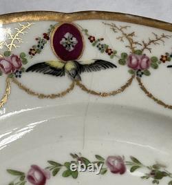 Pair 18th C Paris Porcelain Plates Locré and Russinger Cupid Kettledrum V&A