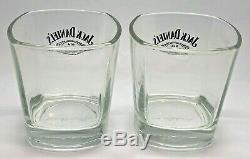 Pair Of Jack Daniels Rocks Glasses Gift Set Pub Bar Whiskey 2 Two Tumbler