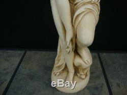 Pair Of Vintage Chalkware Set Of Two Goddess Roman Nude Statues