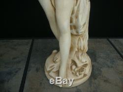 Pair Of Vintage Chalkware Set Of Two Goddess Roman Nude Statues