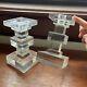 Pair Of Vintage Mcm Lucite Candlestick Holders Set Of 2 Two