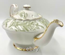 Paragon Tea-for-two Set Teapot, Cream & Sugar, Cups & Saucers Whispering Grass