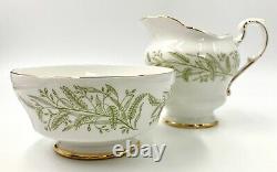 Paragon Tea-for-two Set Teapot, Cream & Sugar, Cups & Saucers Whispering Grass