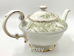 Paragon Tea-for-two Set Teapot, Cream & Sugar, Cups & Saucers Whispering Grass